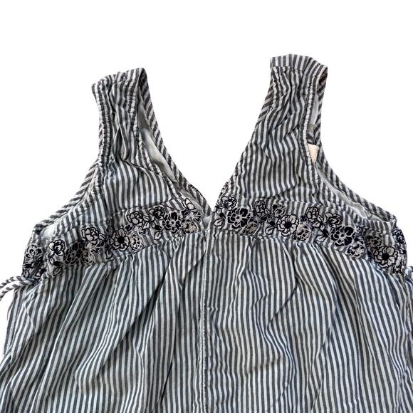 Anthropologie Blue Embroidered Aida Tassel Dress Women's Size Small Petite - Picture 2 of 6